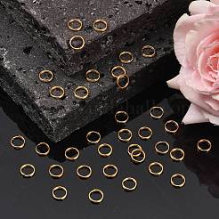 アイアンスプリットリング  ダブルループ丸カン  ニッケルフリー  ゴールドカラー  8x1.4mm  内径約6.6mm  単線：0.7mm  約7000個/1000g&nbsp;JRD8MM-01G-NF