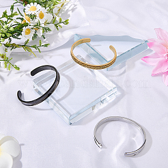 3 bracciale aperto in acciaio inossidabile di 3 colori&nbsp;BJEW-SC0001-82