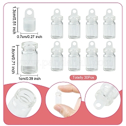 30 шт. стеклянная пустая бутылка подвеска украшение&nbsp;CON-YW0001-78