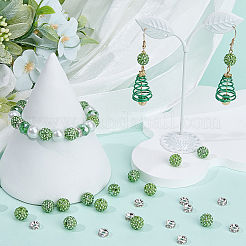 Круглые стразы из полимерной глины и стразы рондель бусины-разделители наборы для изготовления бижутерии DIY-SC0027-50D