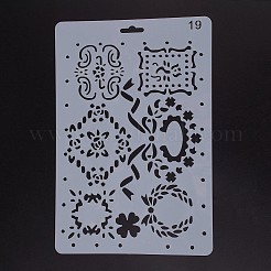 Пластиковые многоразовые шаблоны трафаретов для рисования&nbsp;DIY-F018-B19
