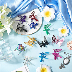 12 шт. 12-х цветные заколки для волос из сплава кожи аллигатора для женщин&nbsp;OHAR-SP0001-07