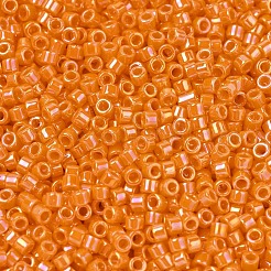 MIYUKIデリカビーズ  シリンダー  日本製シードビーズ  11/0  （db1573)不透明マンダリンab  1.3x1.6mm  穴：0.8mm  約2000PCS /ボトル  10 G /ボトル&nbsp;SEED-JP0008-DB1573