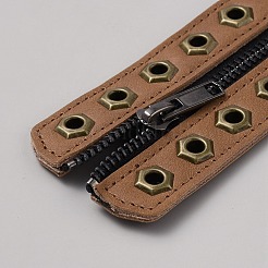 Schnürstiefel aus Rindsleder Reißverschlusseinsätze&nbsp;DIY-WH0499-06B-04
