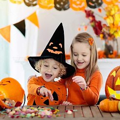 Синтетические бирюзовые бусы из окрашенных в тему хэллоуина&nbsp;G-GA0001-04