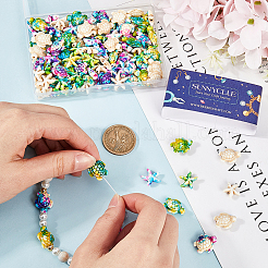 120 шт. 6 стиля синтетических бирюзовых бусин G-SC0002-86