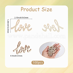 100 шт. необработанных деревянных вырезов WOOD-SP0001-49