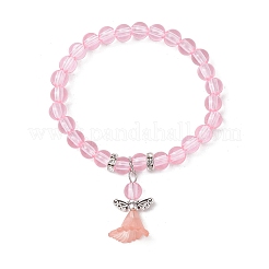 Braccialetti elastici trasparenti con perline di plastica per bambini&nbsp;BJEW-JB11507