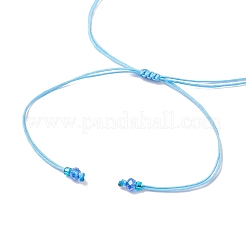 6 pulsera de cuentas trenzadas con cordón de nailon ajustable&nbsp;BJEW-MZ00168