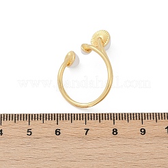 Латунные эмалевые открытые манжеты для женщин RJEW-U057-01G