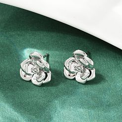 Латунь серьги EJEW-S277-08P-A