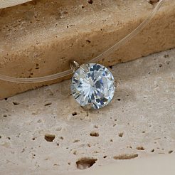 Плоские круглые пластиковые подвески-невидимки для женщин&nbsp;JB6177-3