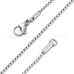 Ожерелья из нержавеющей стали 304 с коробчатой цепочкой NJEW-O112-17C-P