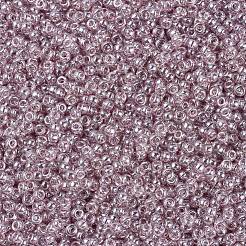 MIYUKIラウンドロカイユビーズ  日本製シードビーズ  11/0  （rr168)透明スモーキーアメジスト光沢  2x1.3mm  穴：0.8mm  約50000個/ポンド&nbsp;SEED-G007-RR0168