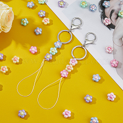 84шт 6 цвета непрозрачные акриловые бусины SACR-DC0001-14