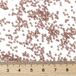 MIYUKIラウンドロカイユビーズ  日本製シードビーズ  （rr337)裏地付きシナモン光沢  15/0  1.5mm  穴：0.7mm  約27777個/50g&nbsp;SEED-X0056-RR0337