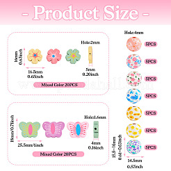 9 стиль деревянных бусин&nbsp;WOOD-TA0002-58