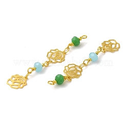 Подвески из стеклянных бусин&nbsp;KK-P242-18G-02