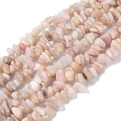 Collane con bavaglino perline di opale rosa naturale per ragazze donne&nbsp;NJEW-G025-01D