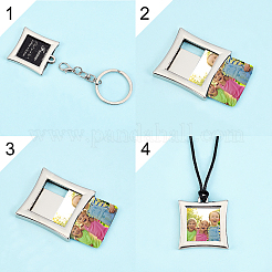 6шт мини-брелок для фоторамки из сплава&nbsp;KEYC-CA0001-09