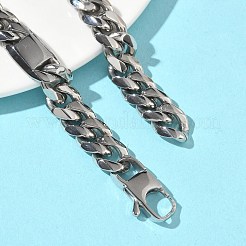 Браслеты из кубинской цепочки из нержавеющей стали 304 для женщин&nbsp;BJEW-G779-04B-P