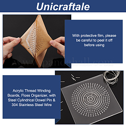 Fadenwickelbretter aus Acryl&nbsp;DIY-UN0005-85B