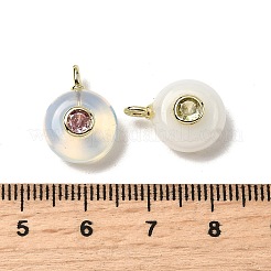 Плоские круглые подвески из синтетического опалита&nbsp;G-H318-01G-A-07