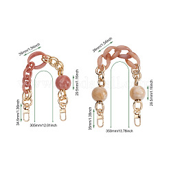 2 шт. 2 стиля овальных и круглых бусин из акрила для сумки&nbsp;FIND-GN0001-16A