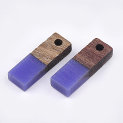 Pendentifs en bois de résine et de noyer&nbsp;RESI-S358-19F