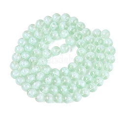 Fili di perline di vetro trasparenti dipinte a spruzzo&nbsp;LS-GLAA-Q110-02A-02