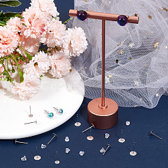 800 шт. 2 стиля 304 нержавеющая сталь плоская круглая пустая фурнитура для сережек-гвоздиков FIND-BBC0003-52