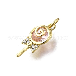 Латунные микро проложить кубического циркония подвески KK-K400-42G-02