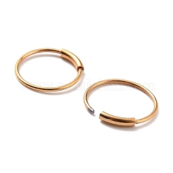 Серьги-кольца из нержавеющей стали 304 с ионным покрытием (IP)&nbsp;STAS-Z037-02G