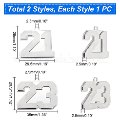 2 шт. 2 подвески с цифрами из углеродистой стали FIND-UN0001-55