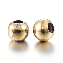 Perlas redondas de acero inoxidable 304 con revestimiento iónico (IP)&nbsp;LS-STAS-F105-03-8mm