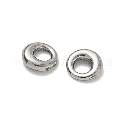 304ステンレススチールヨーロピアンビーズ  大穴ビーズ  丸いリング  ステンレス鋼色  11x3mm  穴：5mm&nbsp;SA-CBA37BC-03P