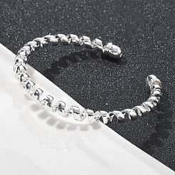 Электрофорез железные браслеты-манжеты для женщин&nbsp;BJEW-M057-03P