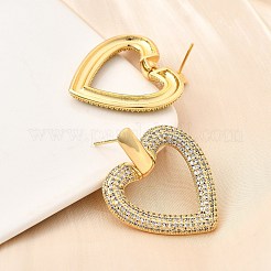 Серьги-гвоздики из циркония EJEW-C147-01B-G