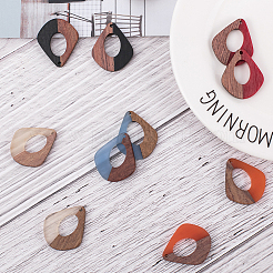 Подвески из смолы и дерева RESI-OL0001-08B