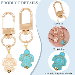 20 pendentif décoratif en turquoise synthétique de 2 styles&nbsp;KEYC-CP00005