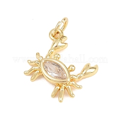 Ciondoli in ottone zirconi chiari micro pavé&nbsp;KK-D258-06G-02