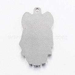 Pendentifs en acier inoxydable 304 émaillés&nbsp;STAS-G172-80P