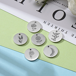 12 шт. 6 стиля подвески-растения из нержавеющей стали 304 STAS-CJ0001-140