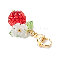 Украшения из ягодного стекла с бусинами HJEW-MZ00250