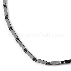 Collane rettangolari con perline di ematite sintetica non magnetica per donna uomo&nbsp;NJEW-E097-02