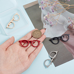 4 шт. 4 цвета сплава оправа для очков зажим для галстука для украшения одежды и платьев JEWB-BC0001-10