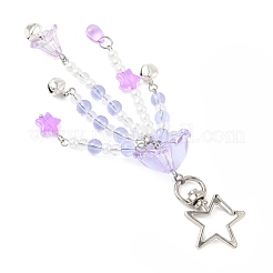 Подвесные украшения из цветочного стекла и пластика HJEW-JM03435