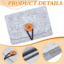 5 шт. фетровые мешочки для хранения украшений с кнопкой&nbsp;ABAG-BC0001-71B