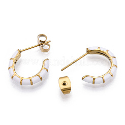 Aretes en forma de C con esmalte&nbsp;EJEW-N052-05C