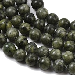 天然台湾ヒスイのビーズ連売り  ジュエリー作りのための天然エネルギー石の癒しの力  ラウンド  オリーブドラブ  10mm  穴：1.5mm  約38個/連  約15~16インチ/連&nbsp;X-Z0SRR014